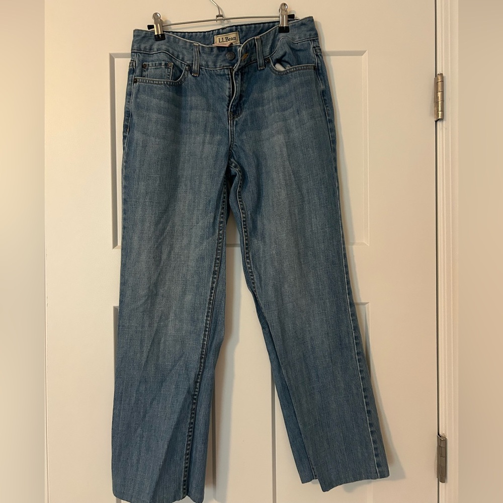L.L. Bean Women's Medium Blue Straight-Leg Jeans